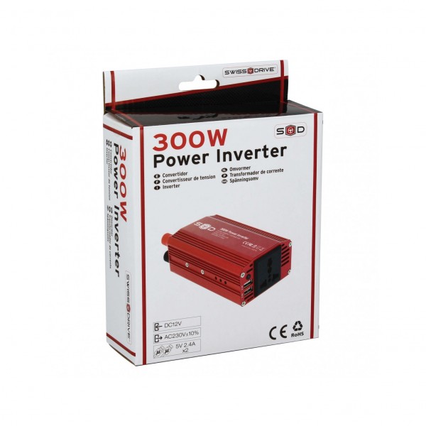 Power Inverter 300W - Convertidor de Energía Compacto y Eficiente