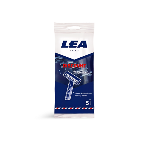 LEA Cuchillas Desechables 2 Hojas (Pack 5 uds) | Afeitado eficaz y económico para uso diario