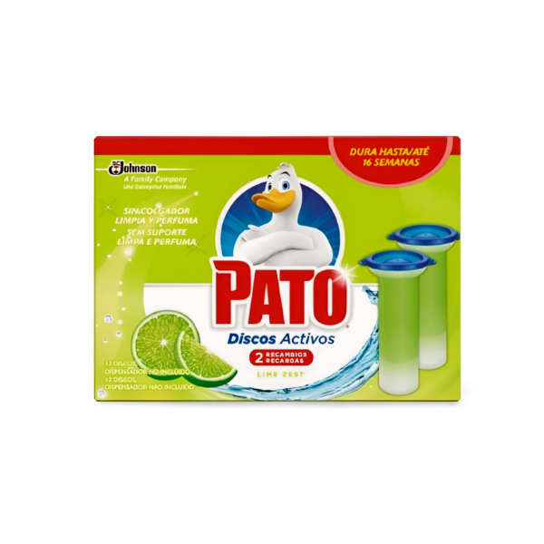 Recambio Pato WC Discos Lima Fresca 2 Unidades - Frescor Duradero