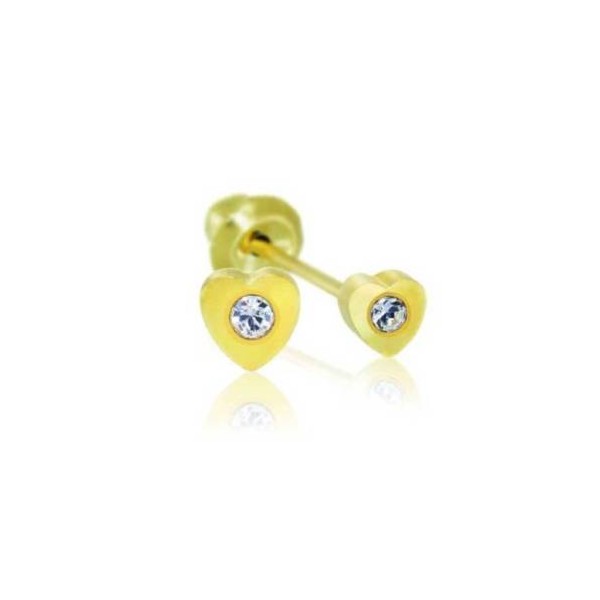 Inverness Pendiente 24k 25c Corazon Dorado Natur
