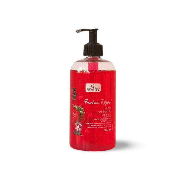 Q Beauty Jabón de Manos Frutos Rojos 500ml - Limpieza y Suavidad Diaria
