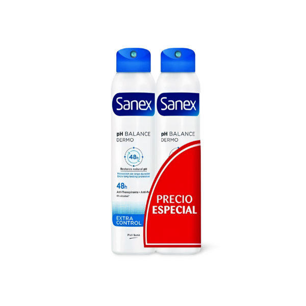 Sanex Desodorante Extra Control pH Balance 48h 200ml + 200ml - Protección y Frescura Duradera