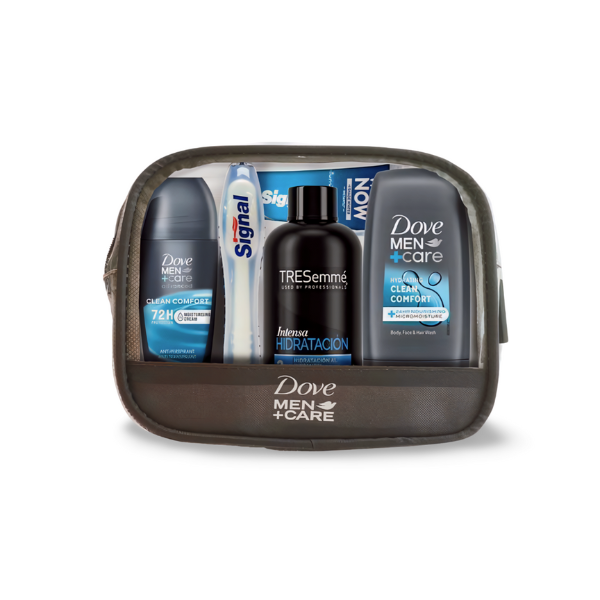 Dove Men+Care neceser de viaje | Kit masculino con 5 mini productos