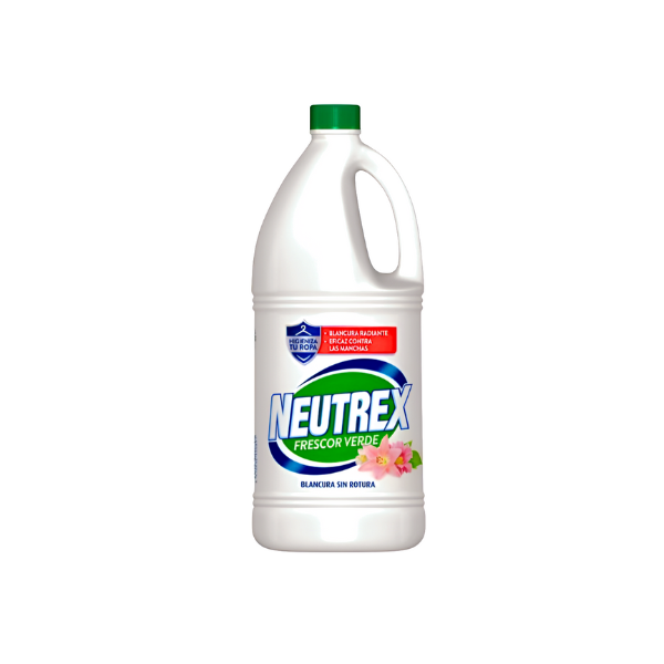 Neutrex Lejía Frescor Verde 1.9L: Blanqueador con Aroma Floral para Prendas y un Hogar Impecables