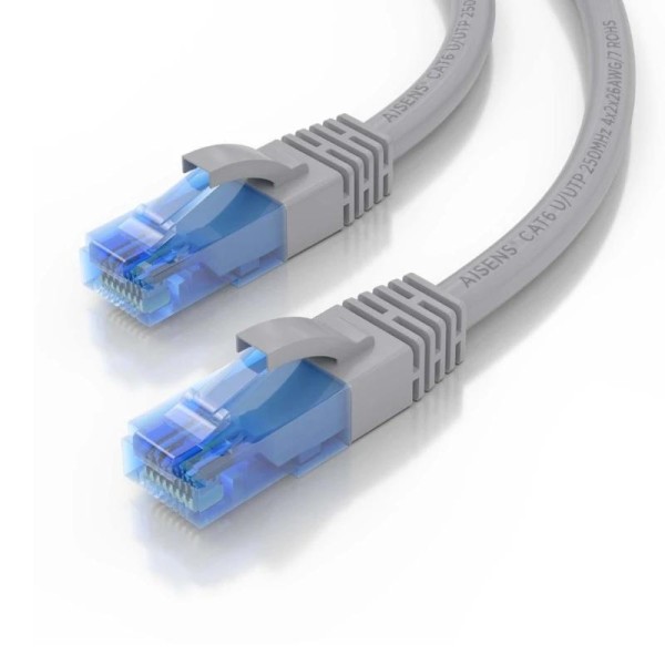 Aisens cable rj45 cat.6 utp awg26 cca gris 15m