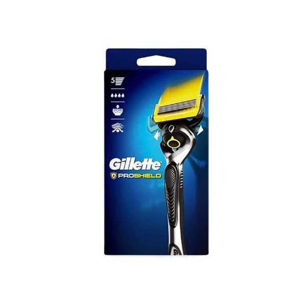 Gillette Proshield Máquina de Afeitar + Recambio | Protección doble y afeitado preciso para piel sensible