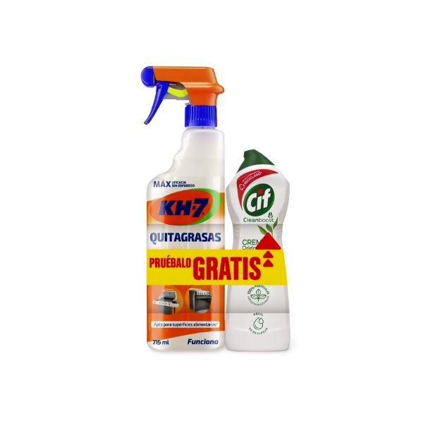 KH-7 Quitagrasas 715ml + Cif Limpiador Cremoso GRATIS – Potente Pack para una Limpieza Impecable