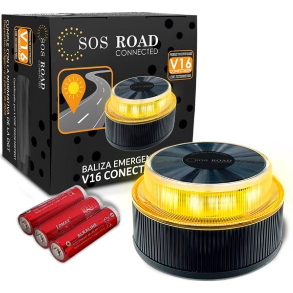 Sos road v16 connected / baliza luz de emergencia homologada