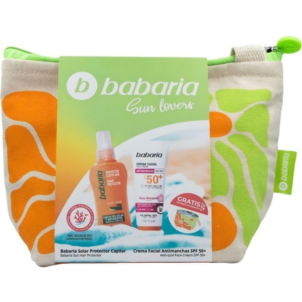 Babaria Pack Crema Facial Antimanchas SPF50+ 75ml + Protector Capilar | Protección solar para piel y cabello