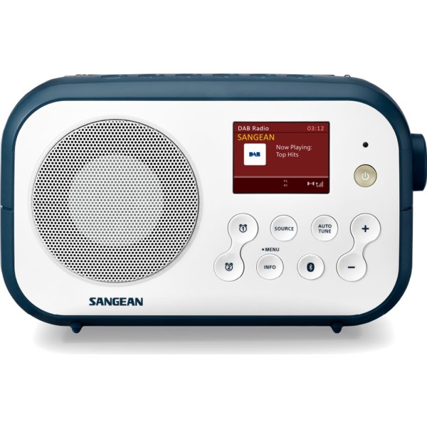 Sangean dpr-42bt blanco/azul / radio portátil