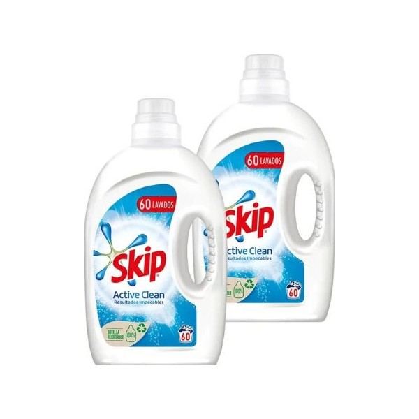 Skip Detergente Limpieza Profunda 2,7L (120 Lavados) Pack 2×1,35L – Pack Ahorro