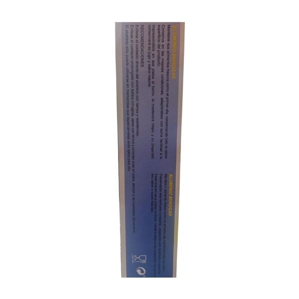 Mihogar Papel de Aluminio 50m con Sierra de Corte – Resistente, Maleable y Apto para Cocinar y Conservar Alimentos
