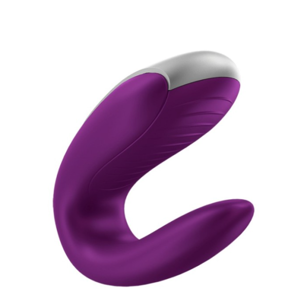 Satisfyer Double Fun Vibrador para Parejas Violeta - Conexión Bluetooth y App