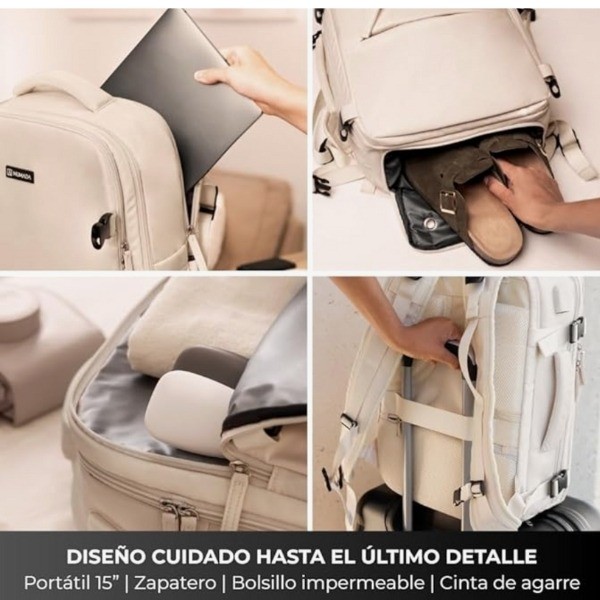 Mochila Explorer Backpack B40 20L – Apta para Cabina, Compartimentos Organizadores y Puerto USB