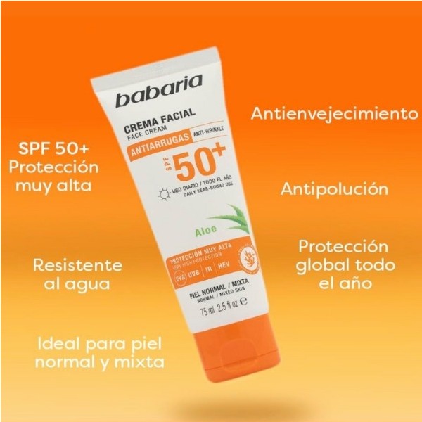 Babaria Protector Facial SPF50+ + After Sun – Pack Solar Completo